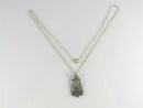 Unusual Sterling Band Pendant With Sterling Chain Band Student Gift Vintage