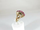 Faith 10K Gold Ring with Lab Created Pink Spinel Waterfall Style Size 4.25
