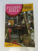 Front cover of Picker's Bible: How to Pick Antiques Like the Pros by Joe Willard, showing an antiques-filled shop interior.