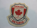 c1960's Vintage Canada Ontario Shield Style Fabric Patch 4 1/4 x 4