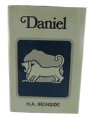 Front dust jacket of Lectures on Daniel the Prophet by H. A. Ironside, with a stylized lion illustration.
