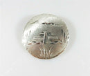Vintage Retro Eagle Mayan Pyramid Brooch Pendant Artisan 2" Taxco Sterling