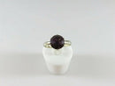 10K White Gold Solitaire Ring with Color Change Synthetic Sapphire Size 5.75