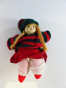 Vintage Christmas Sweater Toboggin Girl Porcelain Head Sand Filled Body?