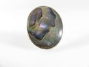Vintage Unmatched Large Oval Abalone & Sterling Disc Taxco APO Single Silver Earring