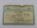 Oct 10 1927 Identification Card US Tobacco Company General Accident Insurance Card