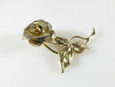 Vintage Gold Vermeil Sterling Silver Beau Flower Brooch