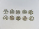 Group of 10 US Roosevelt Silver Dimes 90% Silver Lot 8 90% silver coins US silver dimes Roosevelt dimes lot used