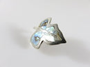 Vintage Unmatched Small Abalone Inlaid Maple Leaf sterling Taxco Single Silver Earring