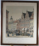 Parlie at Amagertorv Color Lithograph I W Tegner & Kittendorff Hemrich Hansen