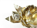 Vintage Taxco .999 Silver Hand-Worked Flower Brooch, Sculpted Petals & Leaves, 4" × 2¼", Unpolished (Repair)