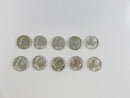 Lot of 10 US Roosevelt Silver Dimes 90% Silver Mixed Mints 90% silver dimes US silver coins mixed mint marks US dimes