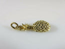 14K Yellow Gold Bahamas Pineapple Pendant/Charm, Diamond-Cut, 2.2 g