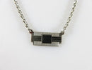 Vintage Swank Sterling Silver Tie Bar Clamp With Dangling Plaque for a Monogram