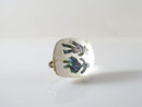 Vintage Unmatched Man & Woman Abalone and Sterling Disc Taxco APO Single Silver Earring