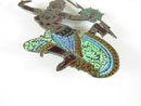 Vintage Siam Sterling Enameled Goddess Mekkala Brooch Pin Circa 1946-48
