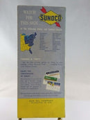 1965-66 Sunoco N.Y. Worlds Fair Metro New York State Original Map Art