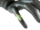 Antique 20K Gold Nephrite Jade (Origin Unknown) Navette Dragon Ring Chinese Export