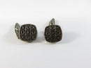 Tic Tac Toe Vintage Cufflinks White Metal Chain Link Design