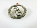 Neat Vintage AMC Sterling Silver with Synthetic Ruby Lapel Pocket Scarf Pin