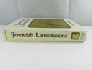 Rear dust jacket of Jeremiah Lamentations, with a black-and-white explosion photograph and Loizeaux Brothers, Inc. imprint.