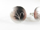 Medici Sterling Silver Floral Motif Cufflink Set Round Button Style