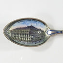 Vintage 800 Silver Spoon Hand Painted Enamel Bordeaux Grand Theatre Signed SM