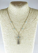 Liquid Silver Dream Weaver 18.5" Turquoise Necklace Sterling Silver