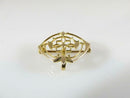 10K SM&S Art Nouveau/Edwardian Pendant Watch Pin, Openwork Floral, c.1900
