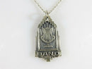 Unusual Sterling Band Pendant With Sterling Chain Band Student Gift Vintage