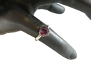 10K White Gold Solitaire Ring with Color Change Synthetic Sapphire Size 5.75