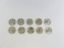 Group of 10 US Roosevelt Silver Dimes 90% Silver Lot 12 90% silver dimes US silver coins Roosevelt dimes lot used