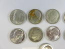 Lot of 9 US Roosevelt Silver Dimes 90% Silver Mixed Bag 90% silver dimes US silver coins Roosevelt dimes lot US dimes