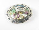 Vintage 925 Fancy Pack Mule Brooch Abalone Inlay Taxco FCA Eagle 3 Pendant