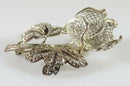 Artisan Filigree Orchid Flower Brooch Sterling Silver Germany Willi Nonnenmann