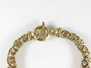 Byzantine Chainmail Gold Washed Sterling Silver 7 3/4" Long Chunky Bracelet