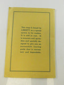 Back of the yellow cardstock sleeve with Liberty text describing the map as a service to readers.