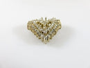 Sterling CI 925 Silver Cubic Zirconia Encrusted Heart Pendant Caspian International