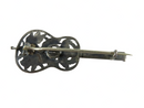 Beautiful Victorian Guitar Brooch Floral Decor Forget Me Not in Sterling