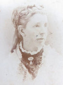 Unnamed Sitter Victorian Woman Hair Bun E. Decker Cleveland Antique Photograph