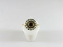 Georgian 14K Yellow Gold Garnet and Seed Pearl Cluster Ring Size 5.5