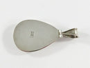 Lovely Large Pendant Sterling Silver Polished Abalone Teardrop Form Hinged Bale