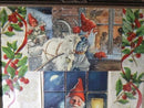 Antique 15.75 x 11.75 Framed Collage of 3 Jenny Nystrom Christmas Postcards Wrap