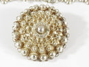 Exquisite Antique 950 Silver Domed Cannetille Etruscan Revival Jewelry Suite