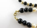 Pair of 1/20 12K Gold Filled Gold Ball Black & Black and White Faux Pearl Bracelets