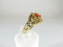 Michael Valitutti 14K Gold Ring with Orange Stone, Diamond & Yellow Accents Size 5