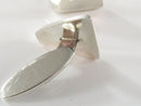 Bent Knudsen Denmark Sterling Cufflink Set No. 38 Swivel Back Geometric Design