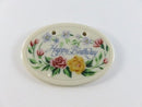 Longaberger 1994 “Happy Birthday” Ceramic Tie-On Basket Accessory Floral Design