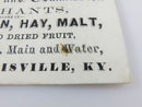 C1880 Mancourt & Page Forwarding and Commission Merchants Calling Card Louisvill