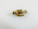 19th Century Miniature Painted Wood Doll 9/16" H Made of Tiny Wood Articulated